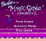 Barbie - Magic Genie Adventure (USA) Title Screen